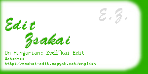 edit zsakai business card